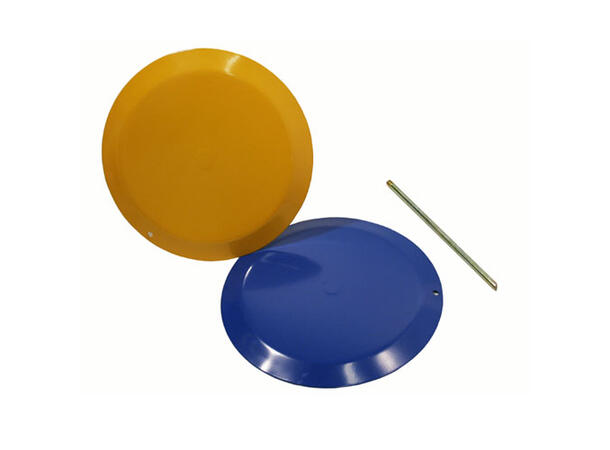 Markeringsplate stål, hvit 300mm Hvit 